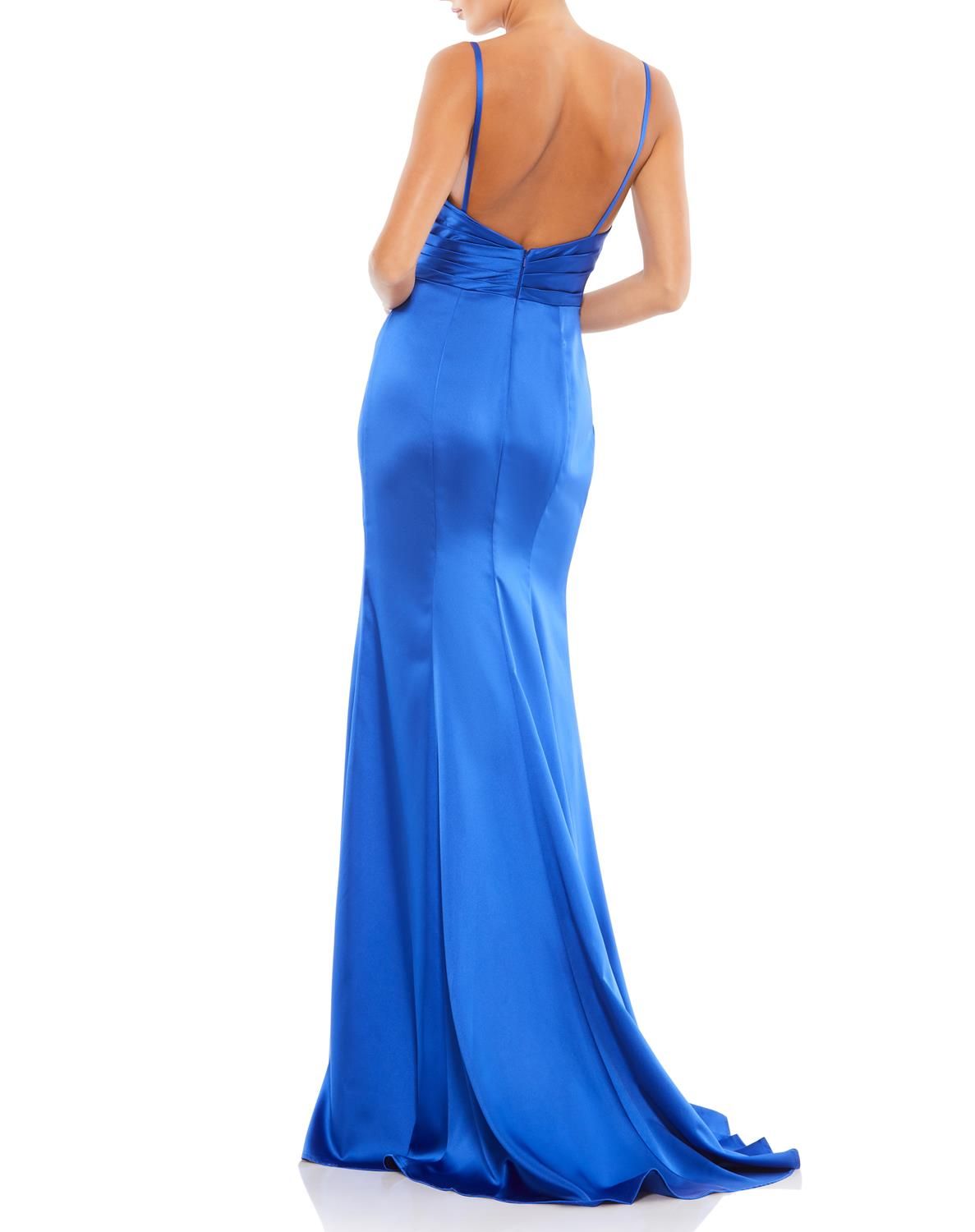 Plunging Faux Wrap Sleeveless Evening Gown sold by Lord & Taylor product image thumbnail 3
