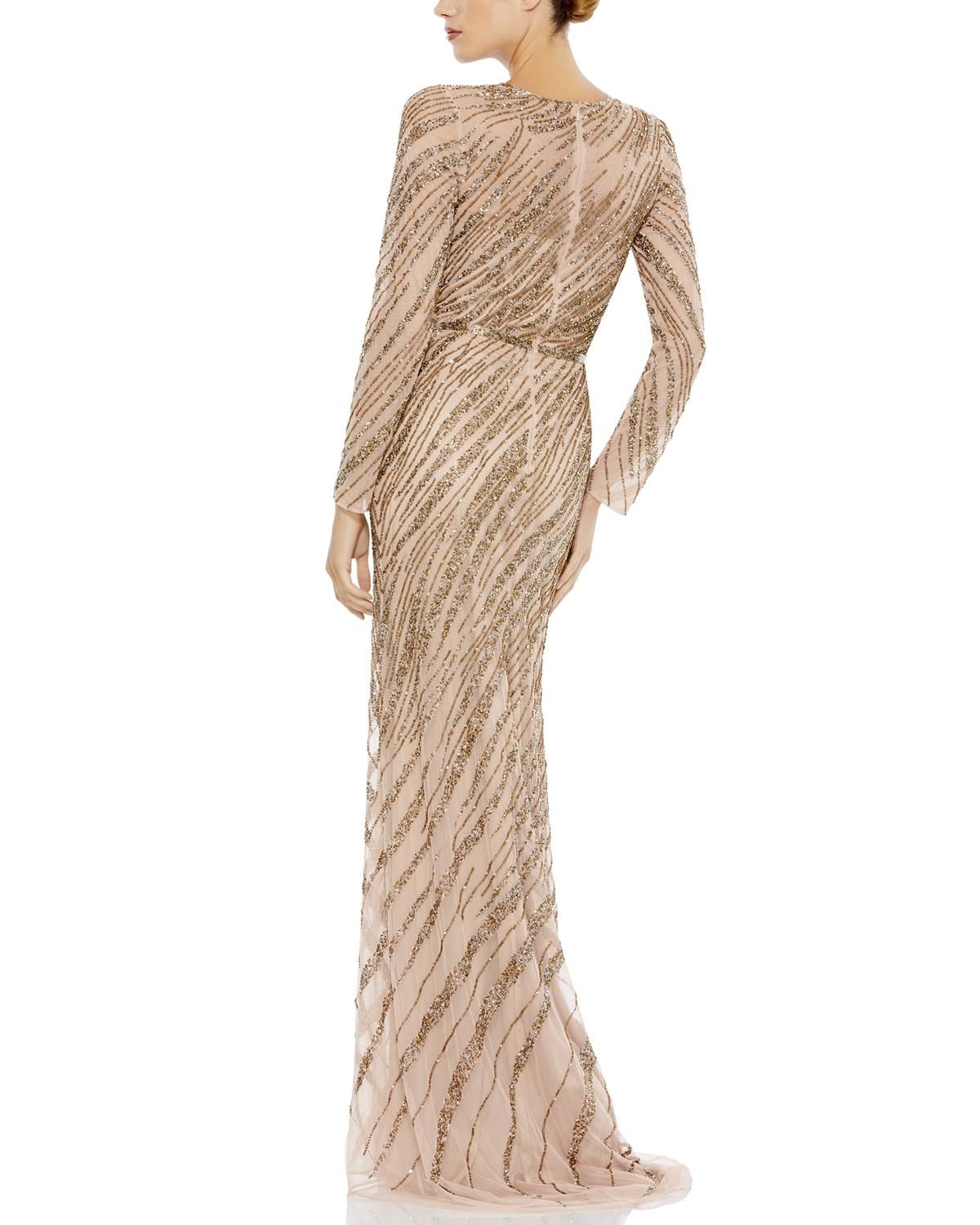 Long Sleeve Column Gown sold by Lord & Taylor product image thumbnail 3