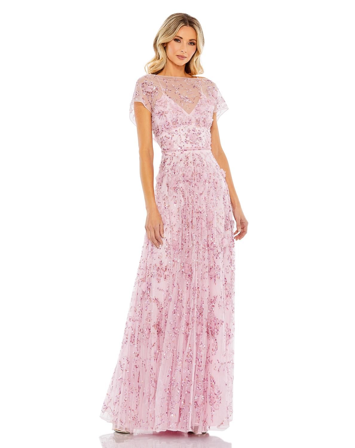 Embellished Illusion Cap Sleeve Gown sold by Lord & Taylor product image thumbnail 8