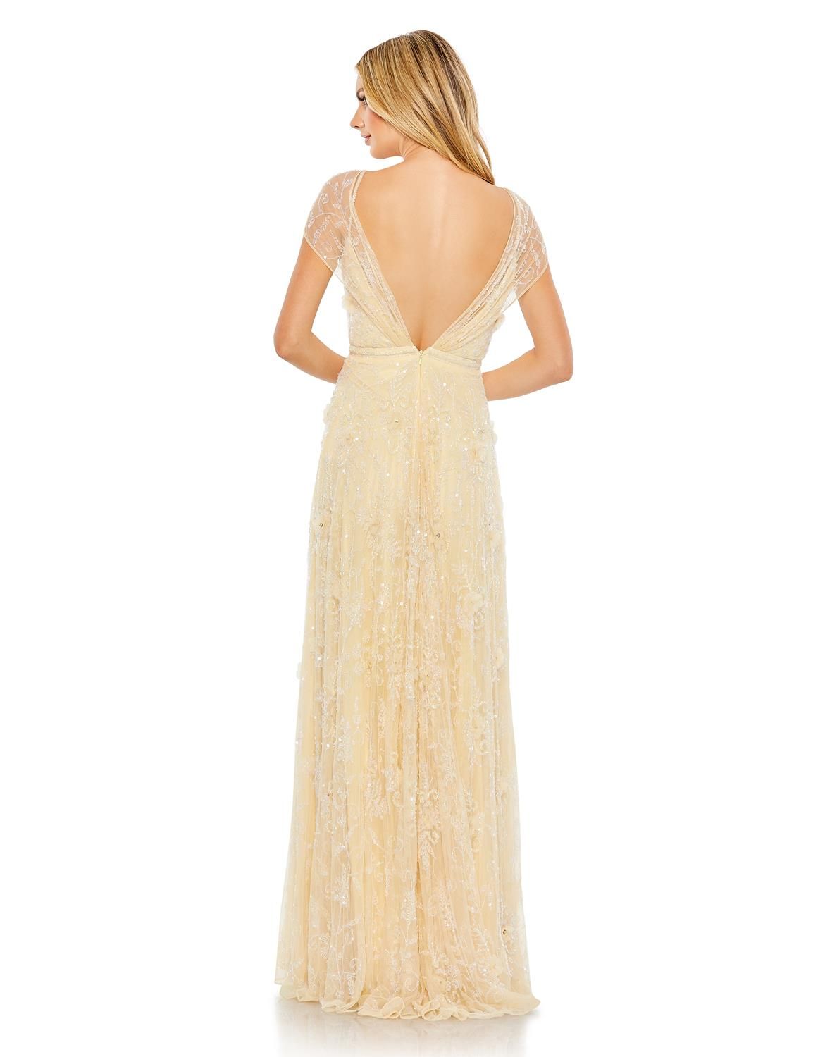 Embellished Illusion Cap Sleeve Gown sold by Lord & Taylor product image thumbnail 2