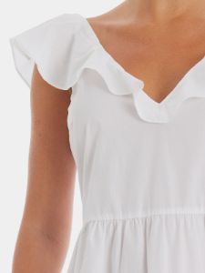 Floral Print Ruffle Neck Midi Dress sold by Lord & Taylor