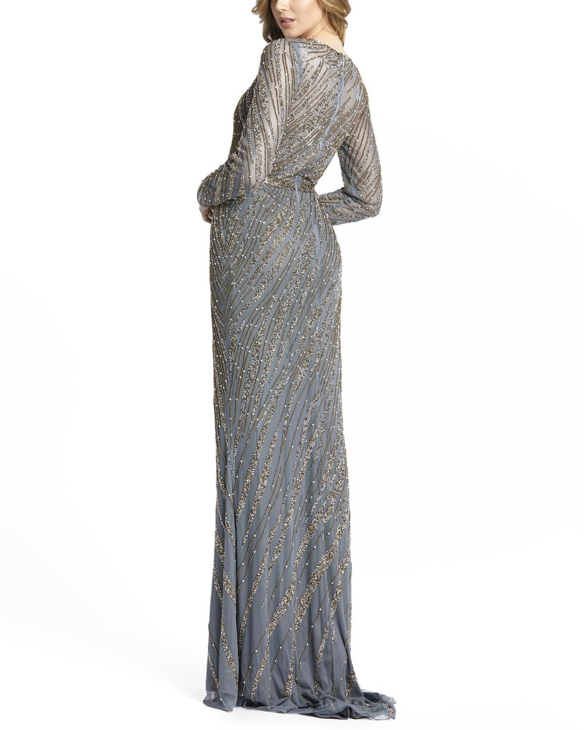 Long Sleeve Column Gown sold by Lord & Taylor product image thumbnail 7