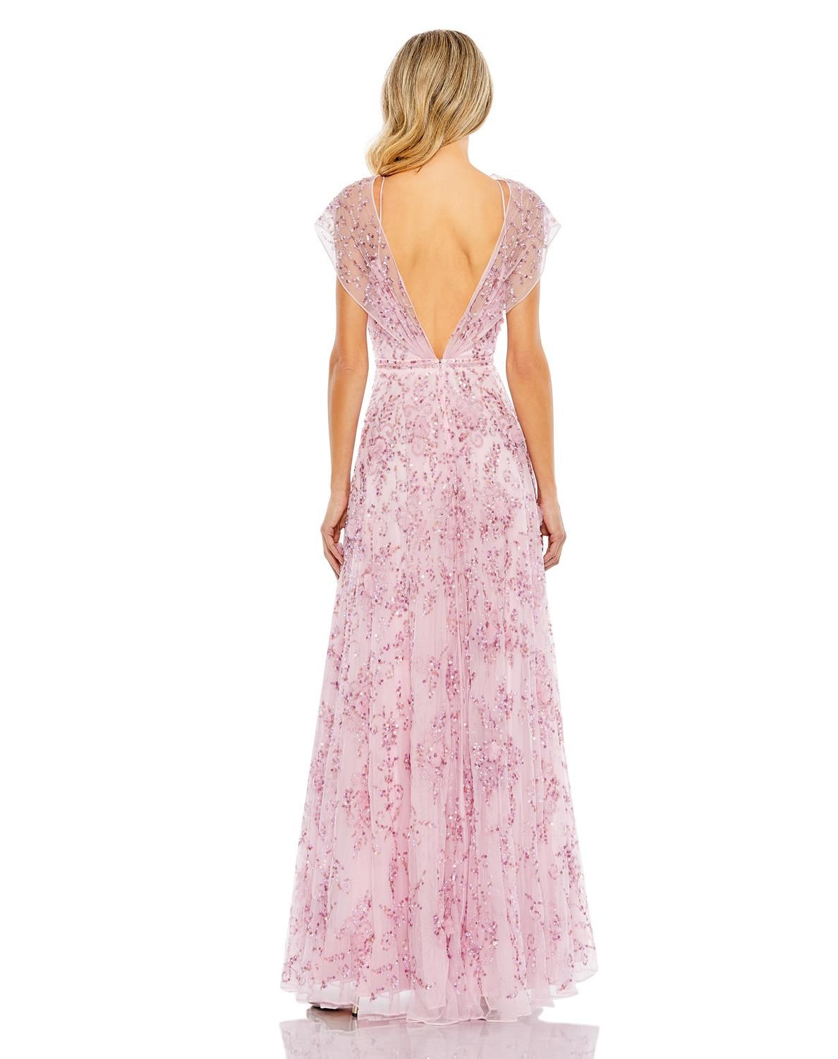 Embellished Illusion Cap Sleeve Gown sold by Lord & Taylor product image thumbnail 6