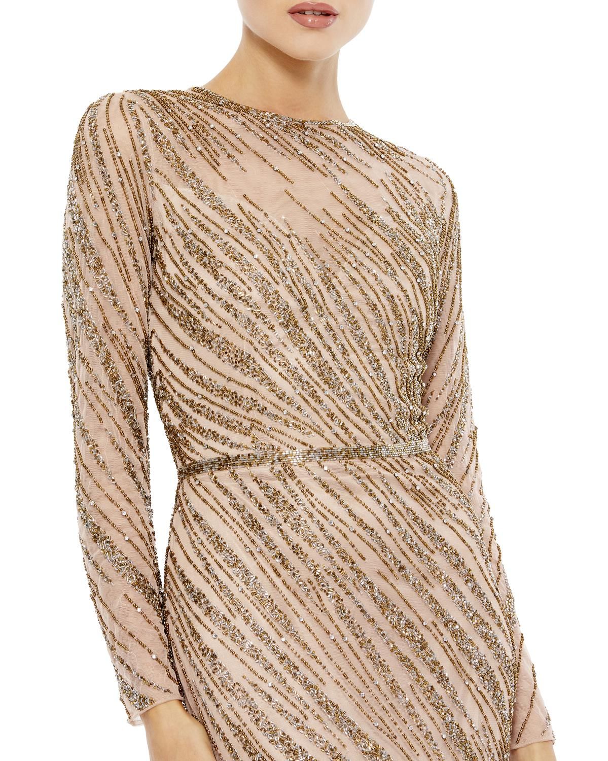 Long Sleeve Column Gown sold by Lord & Taylor product image thumbnail 2