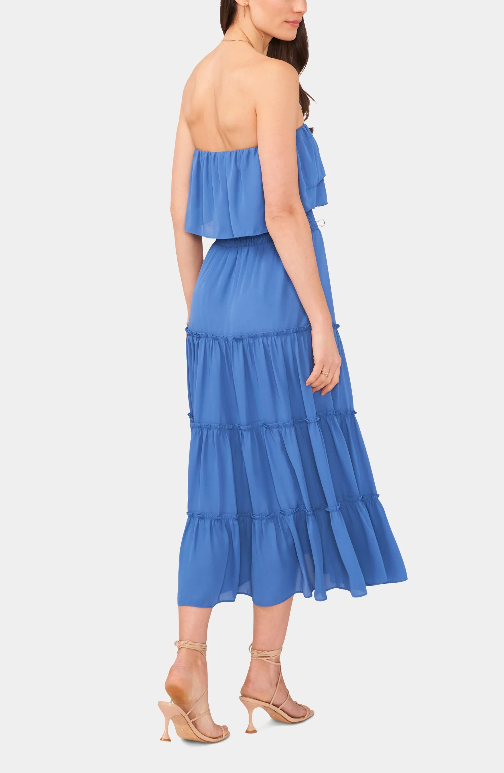 Strapless Ruffle Tiered Off Shoulder Dress sold by Lord & Taylor product image thumbnail 3