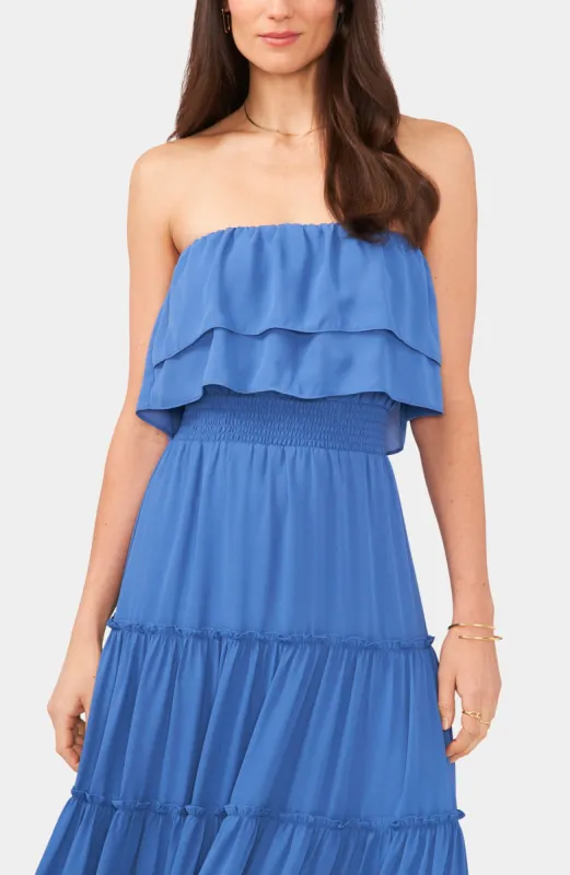 Strapless Ruffle Tiered Off Shoulder Dress sold by Lord & Taylor