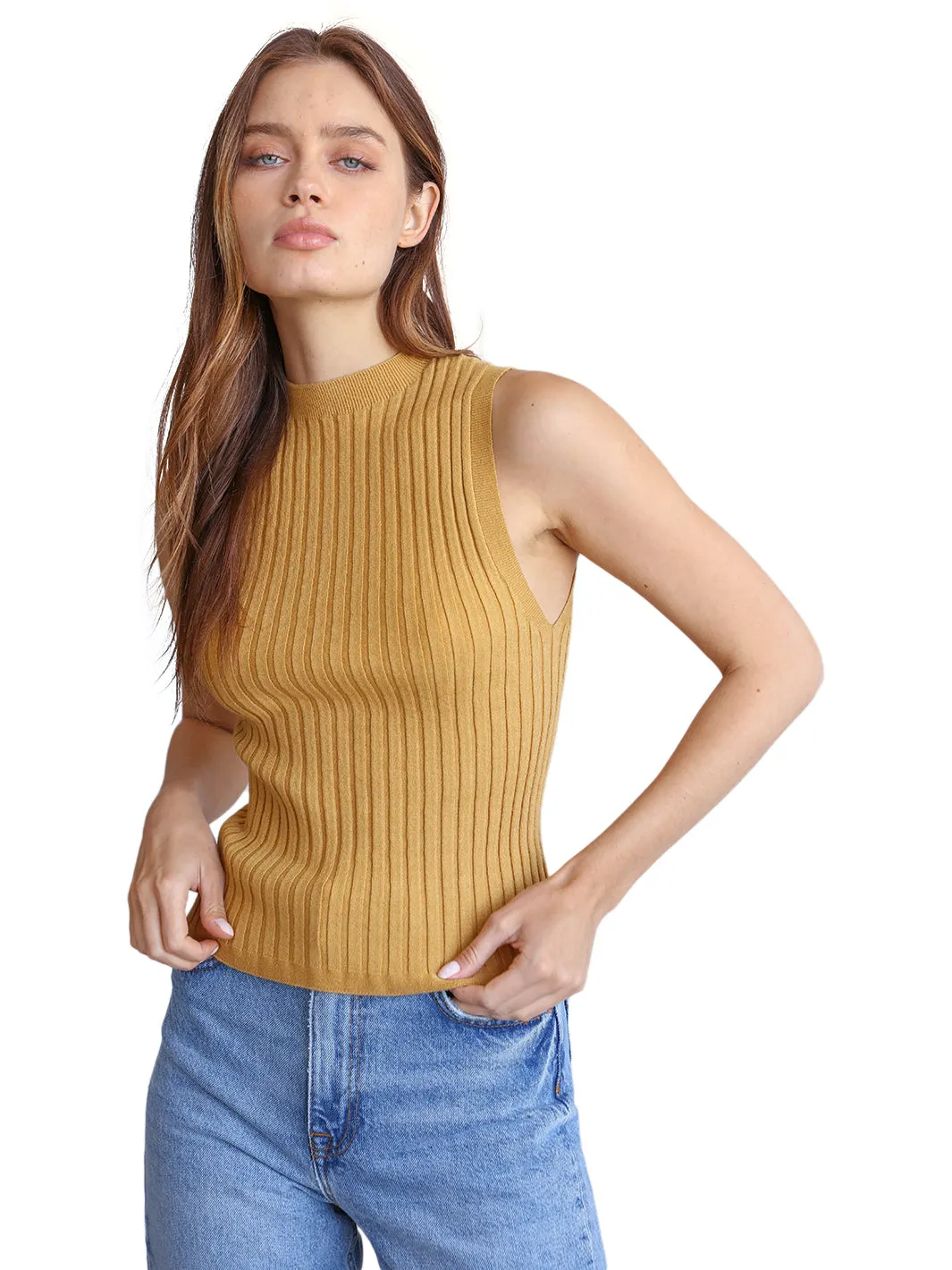 Alina Ecovero Ribbed Tank sold by Lord & Taylor product image thumbnail 2