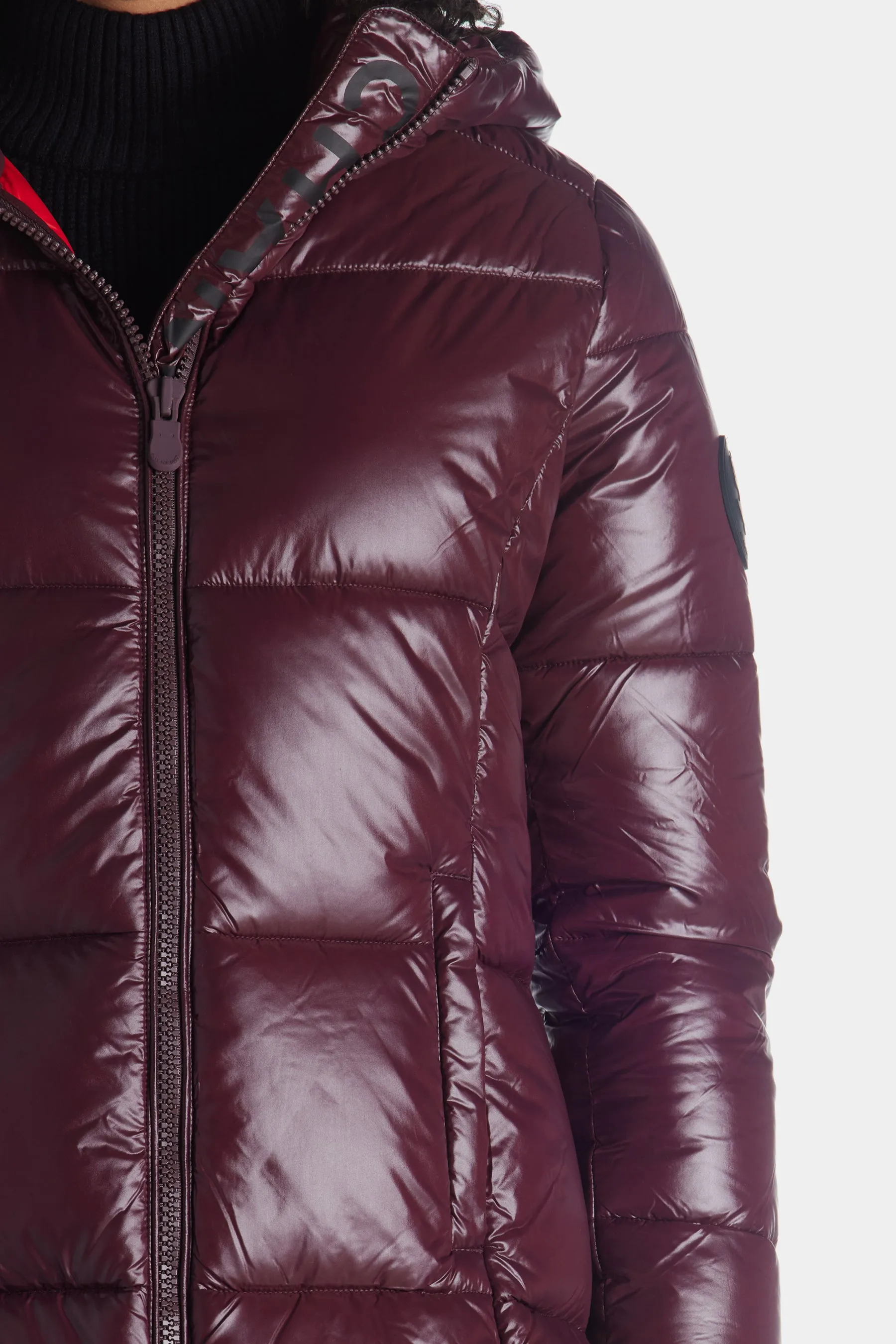 Ines Long Hooded Big Duck Logo Jacket sold by Lord & Taylor product image thumbnail 2