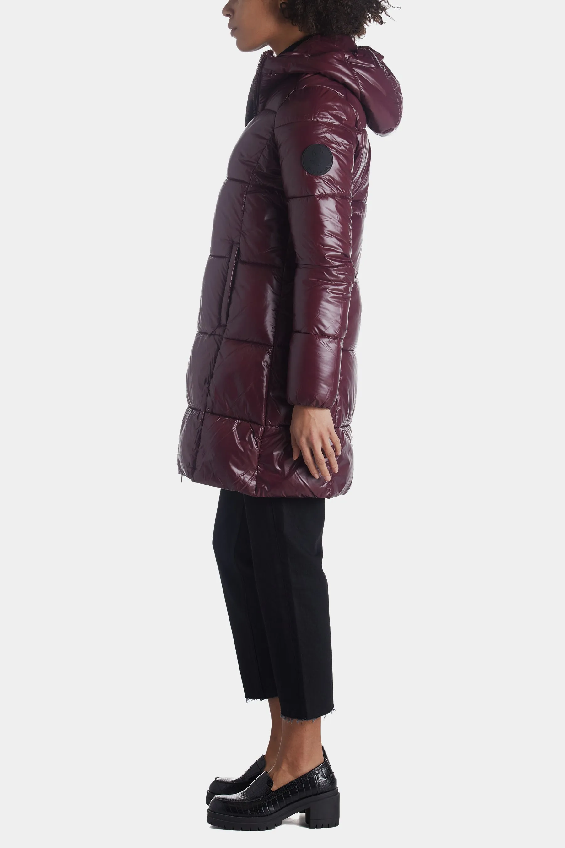 Ines Long Hooded Big Duck Logo Jacket sold by Lord & Taylor product image thumbnail 4