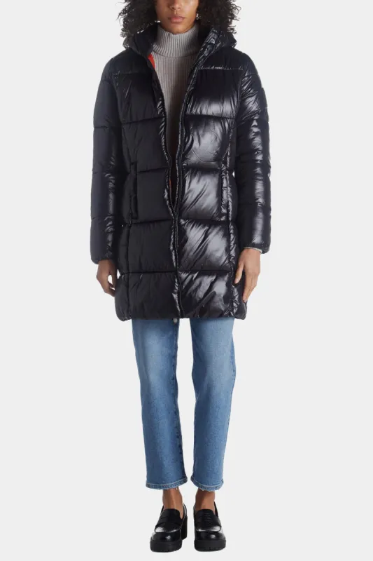 Ines Long Hooded Big Duck Logo Jacket sold by Lord & Taylor