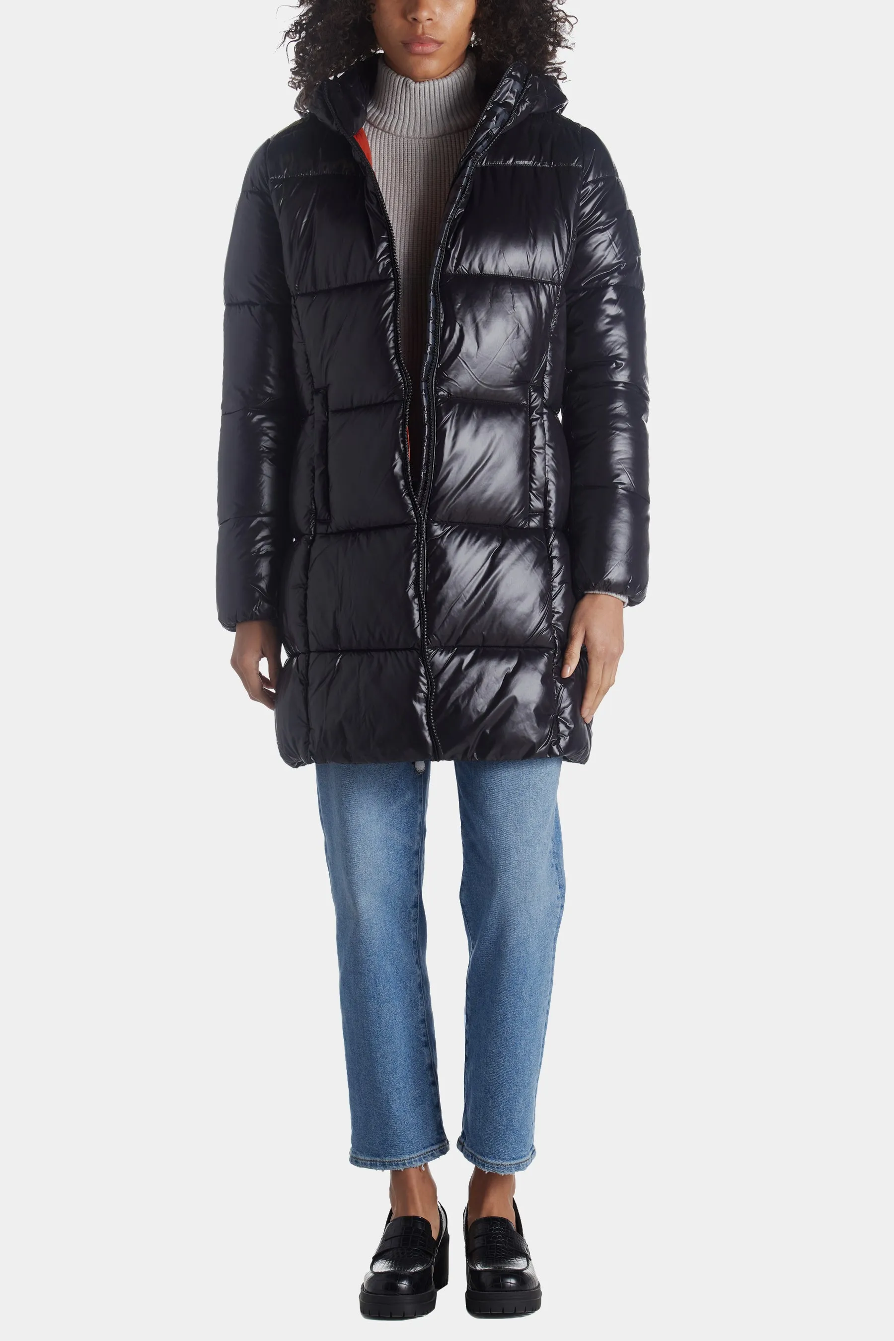 Ines Long Hooded Big Duck Logo Jacket sold by Lord & Taylor