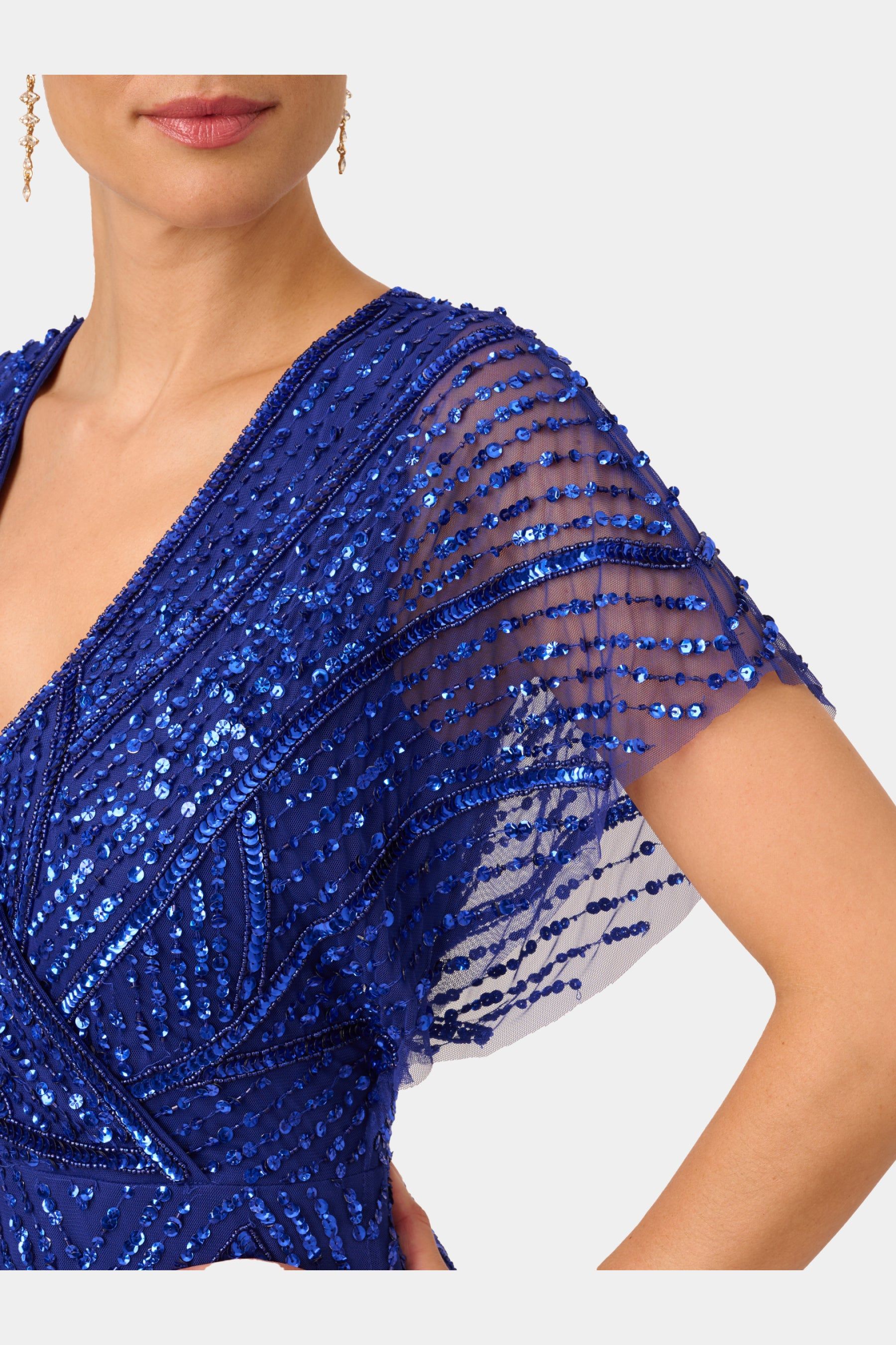 Surplice Neck Beaded Gown sold by Lord & Taylor product image thumbnail 3