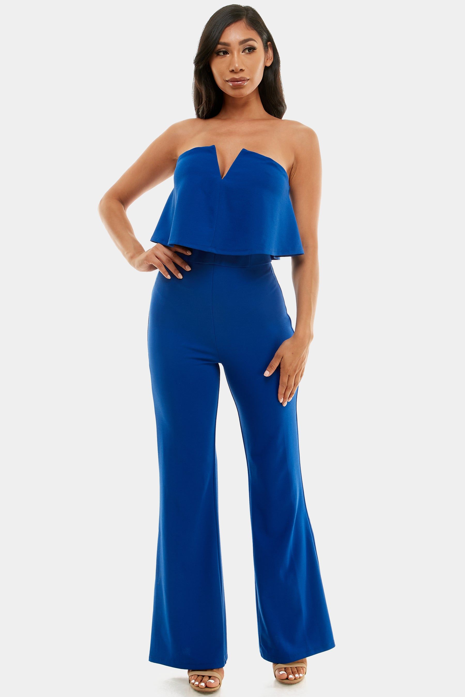 Strapless Overlay Jumpsuit sold by Lord & Taylor