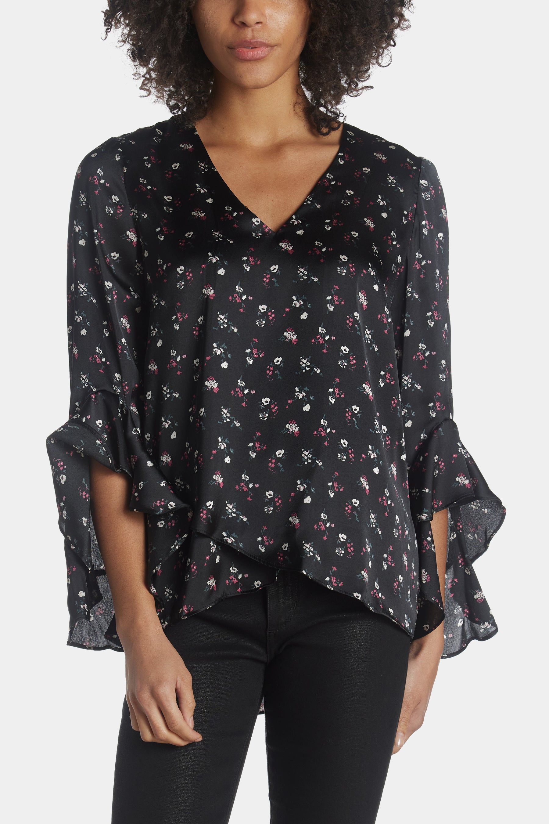 V Neck Flutter Sleeve Blouse sold by Lord & Taylor product image thumbnail 3