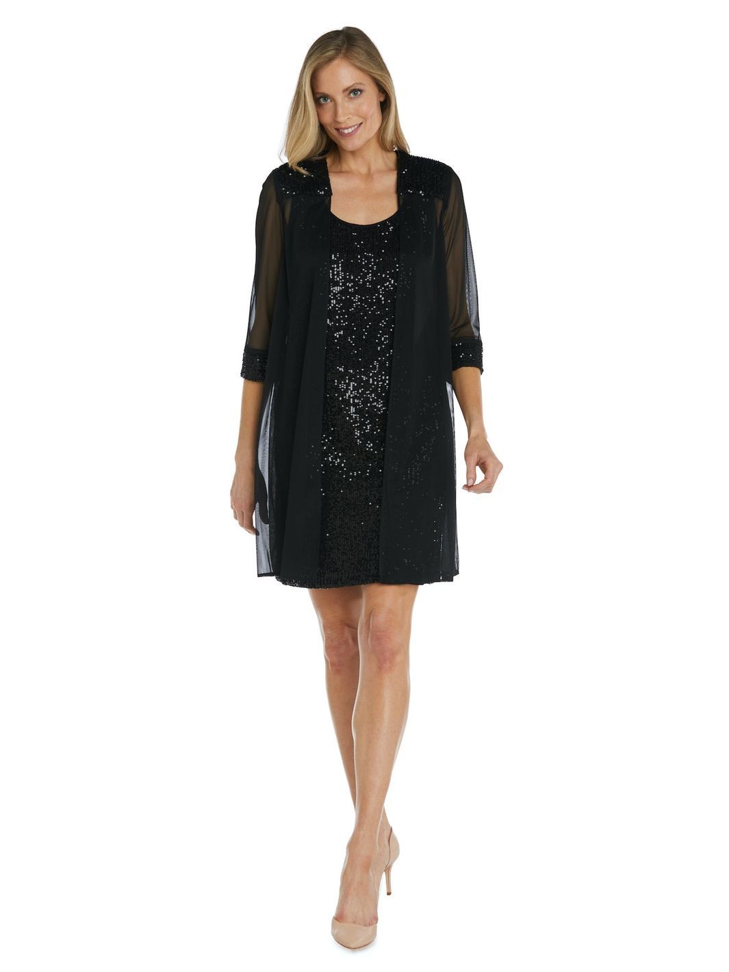 Sequin Chiffon Jacket Dress sold by Lord & Taylor