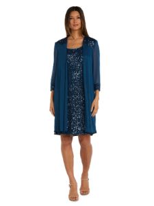 Sequin Chiffon Jacket Dress sold by Lord & Taylor
