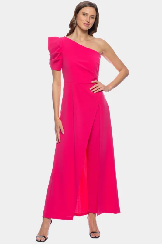 One Shoulder Scuba Crepe Jumpsuit sold by Lord & Taylor