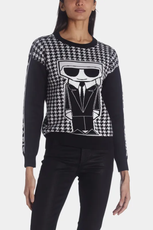 Emoji Houndstooth Sweater sold by Lord & Taylor