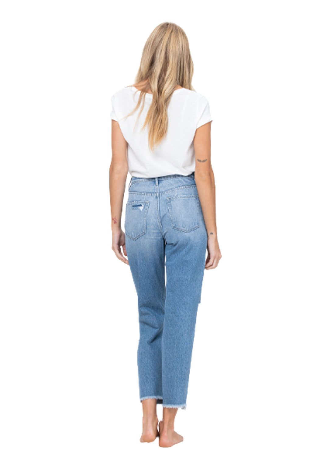 Distressed Raw Hem Mom Jean sold by Lord & Taylor product image thumbnail 5