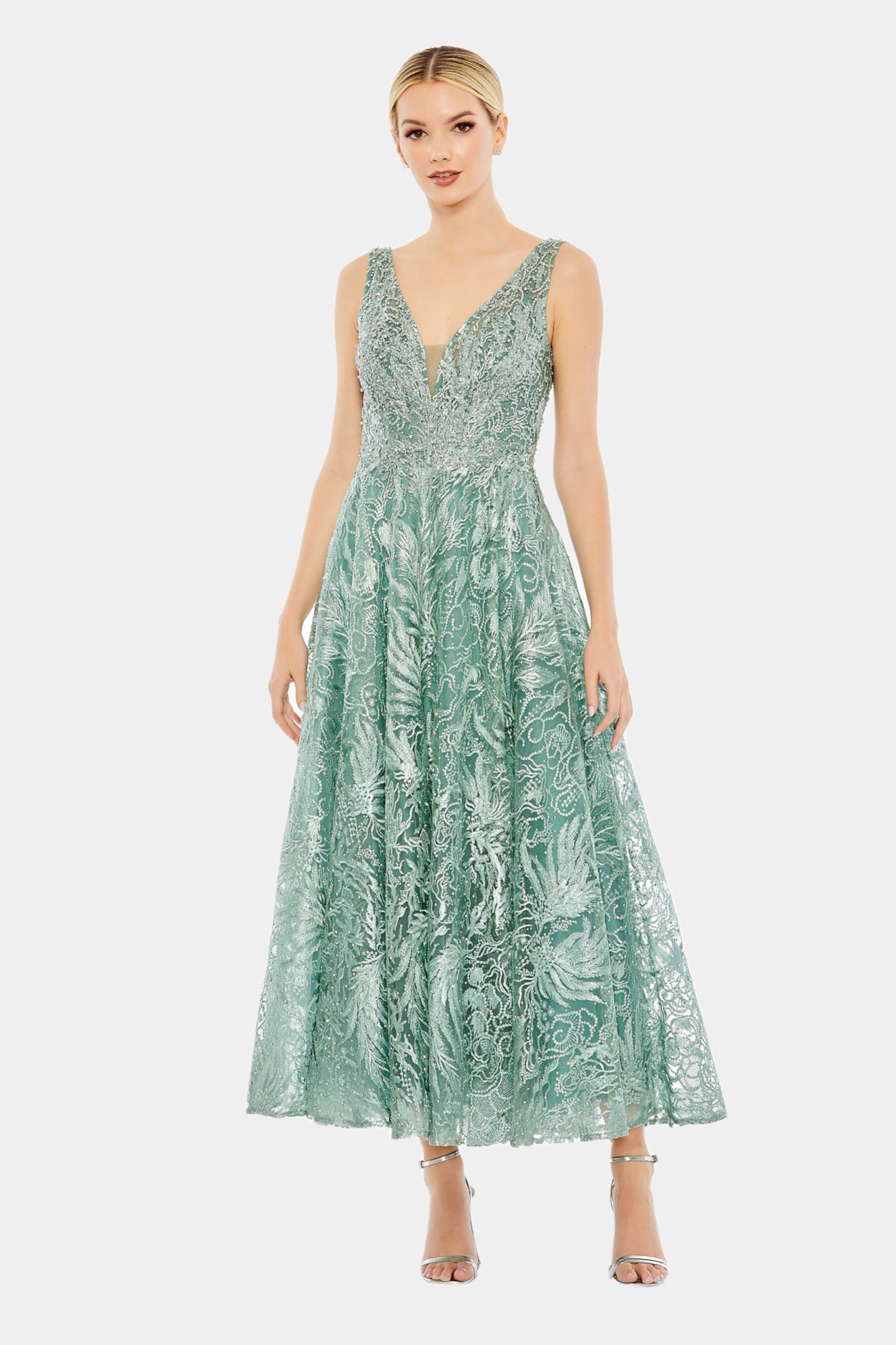 V-Neck Floral Embroidered Dress sold by Lord & Taylor product image thumbnail 4