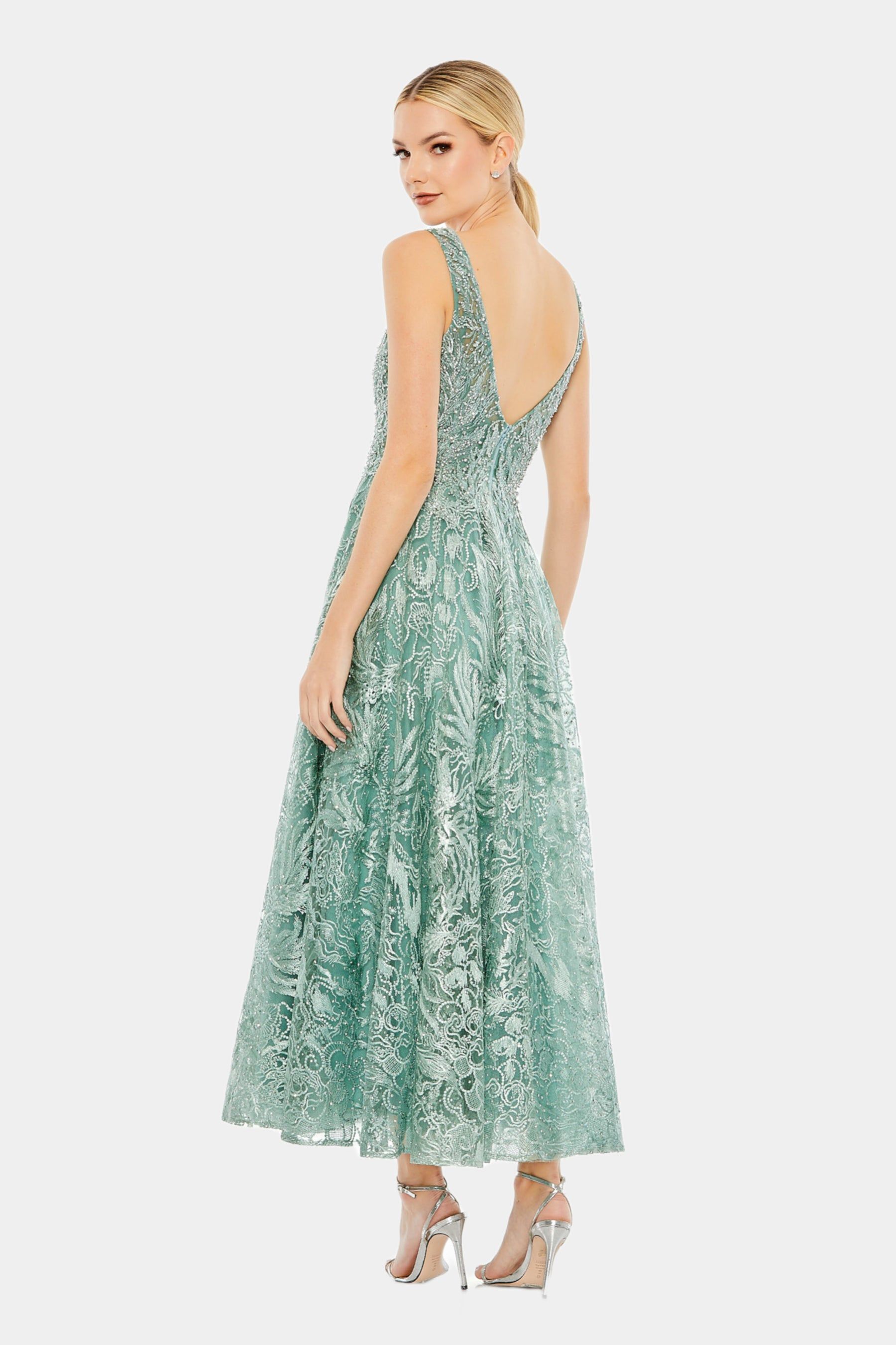 V-Neck Floral Embroidered Dress sold by Lord & Taylor product image thumbnail 3