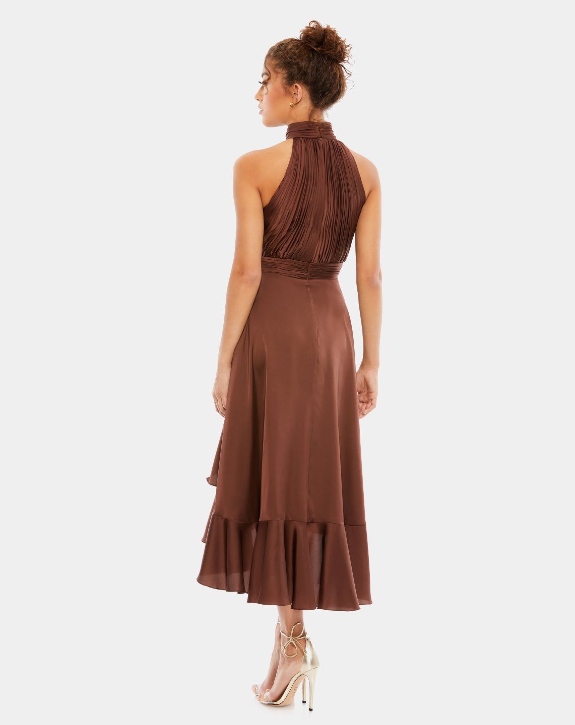 Halter Neck Flower Detail Ruffled Midi Dress sold by Lord & Taylor product image thumbnail 10