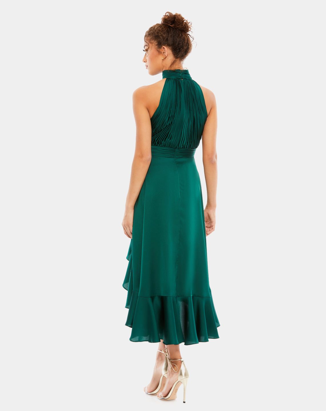 Halter Neck Flower Detail Ruffled Midi Dress sold by Lord & Taylor product image thumbnail 5