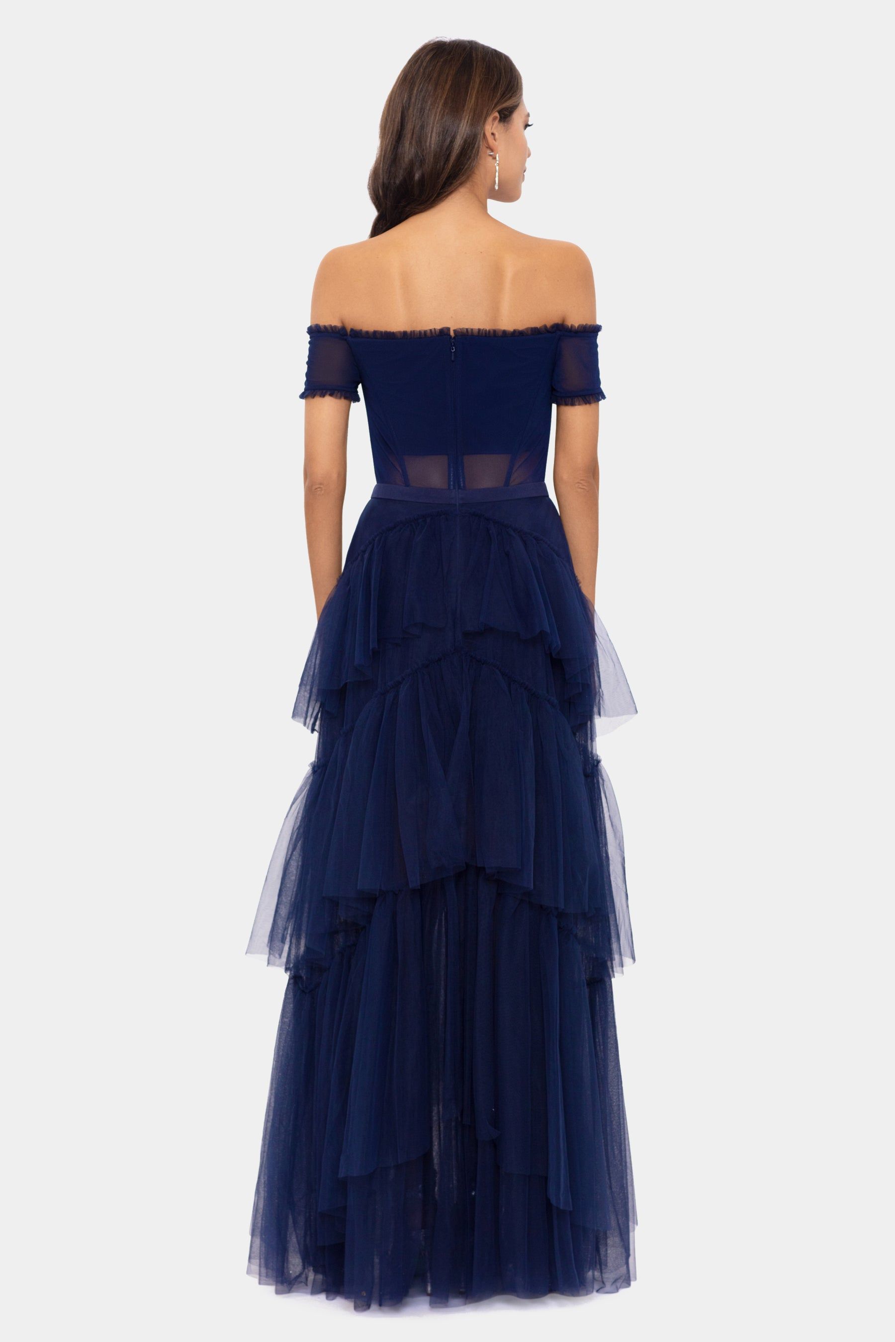 Off The Shoulder Mesh Ballgown sold by Lord & Taylor product image thumbnail 13