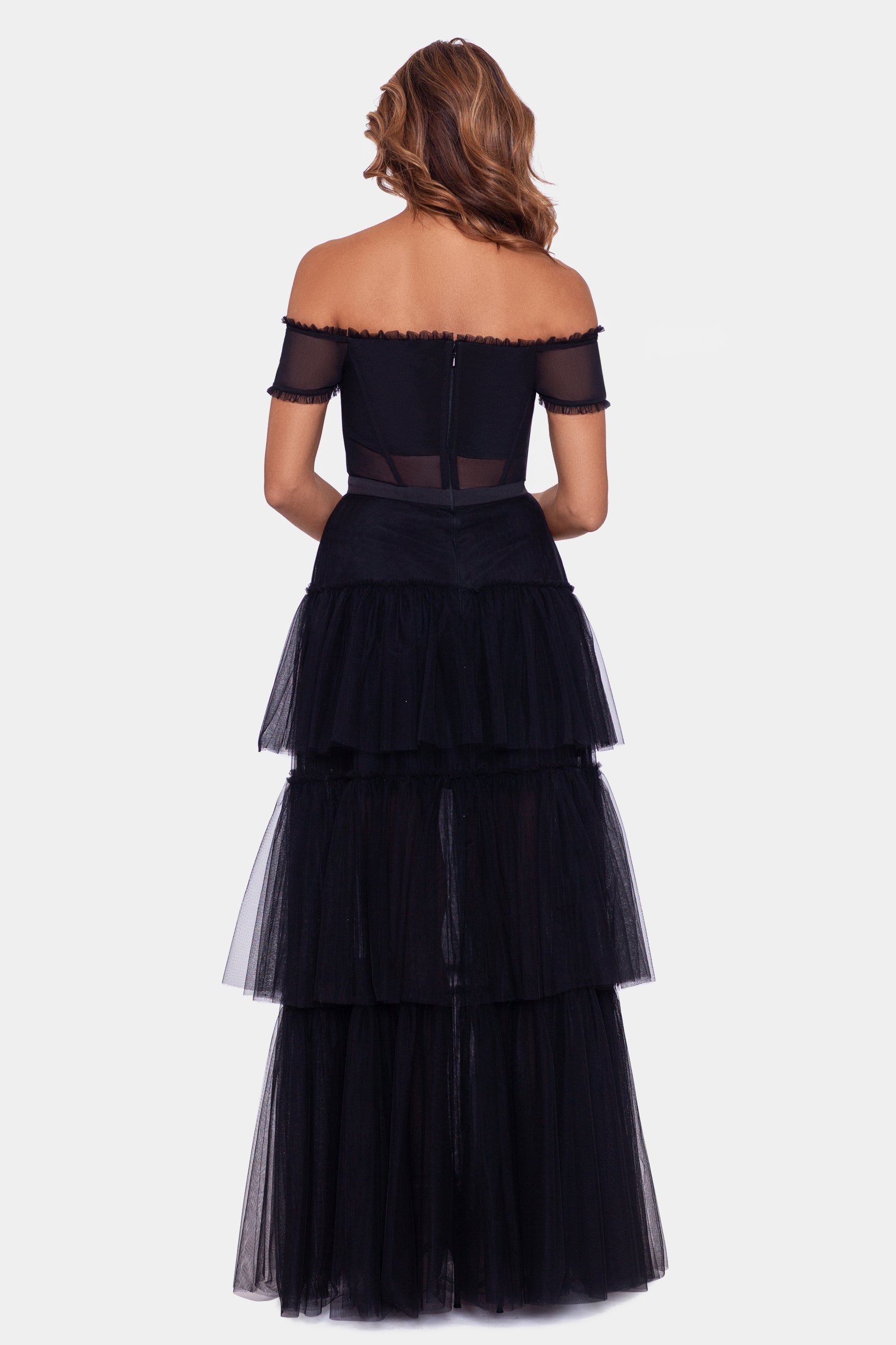 Off The Shoulder Mesh Ballgown sold by Lord & Taylor product image thumbnail 10