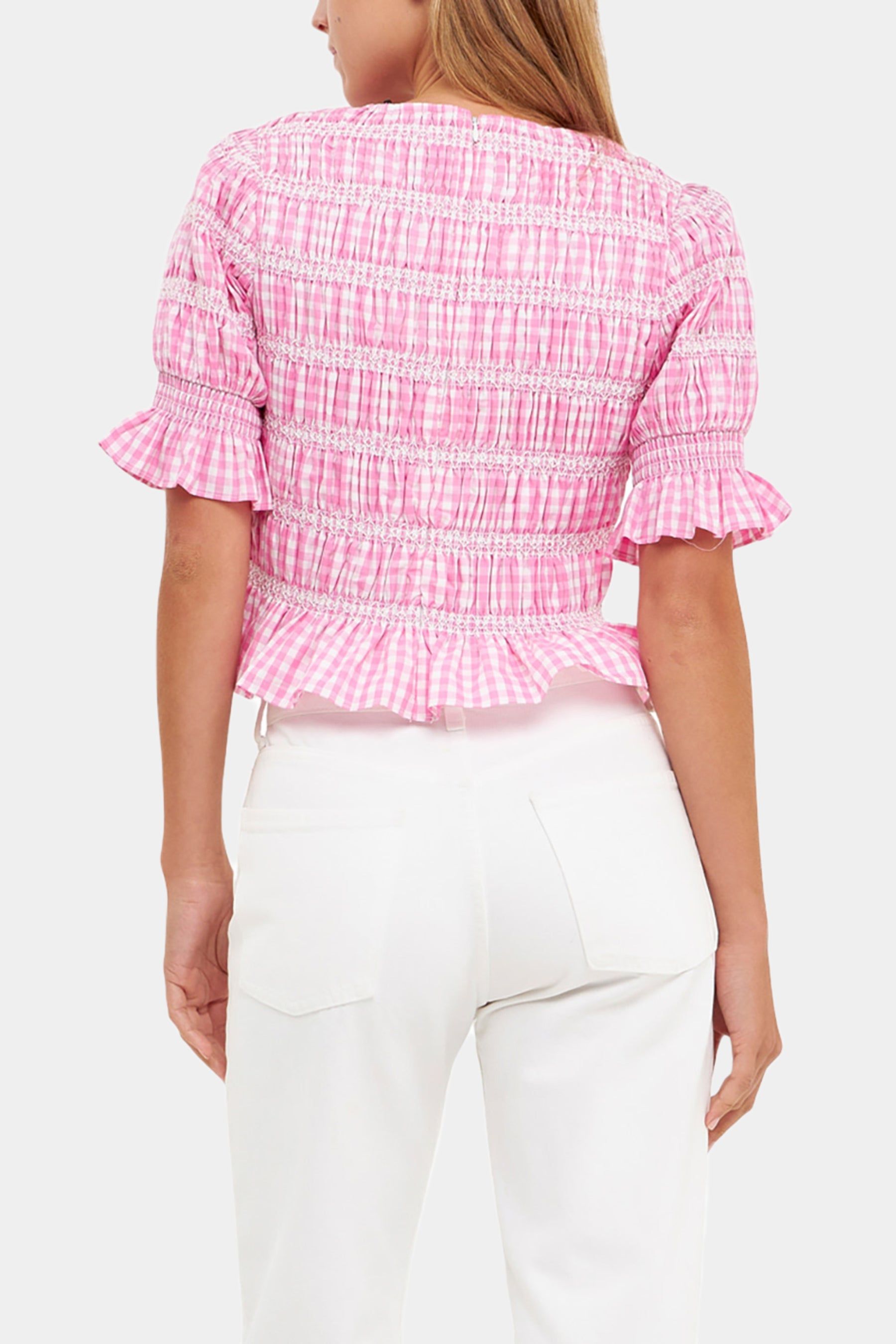 Gingham Smocked Puff Sleeve Top sold by Lord & Taylor product image thumbnail 10