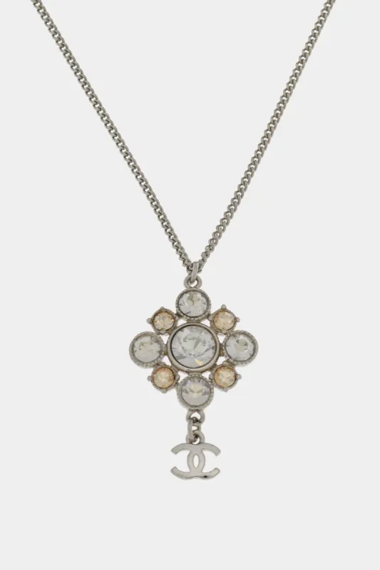 CC Logo Rhinestone Pendant Necklace sold by Lord & Taylor