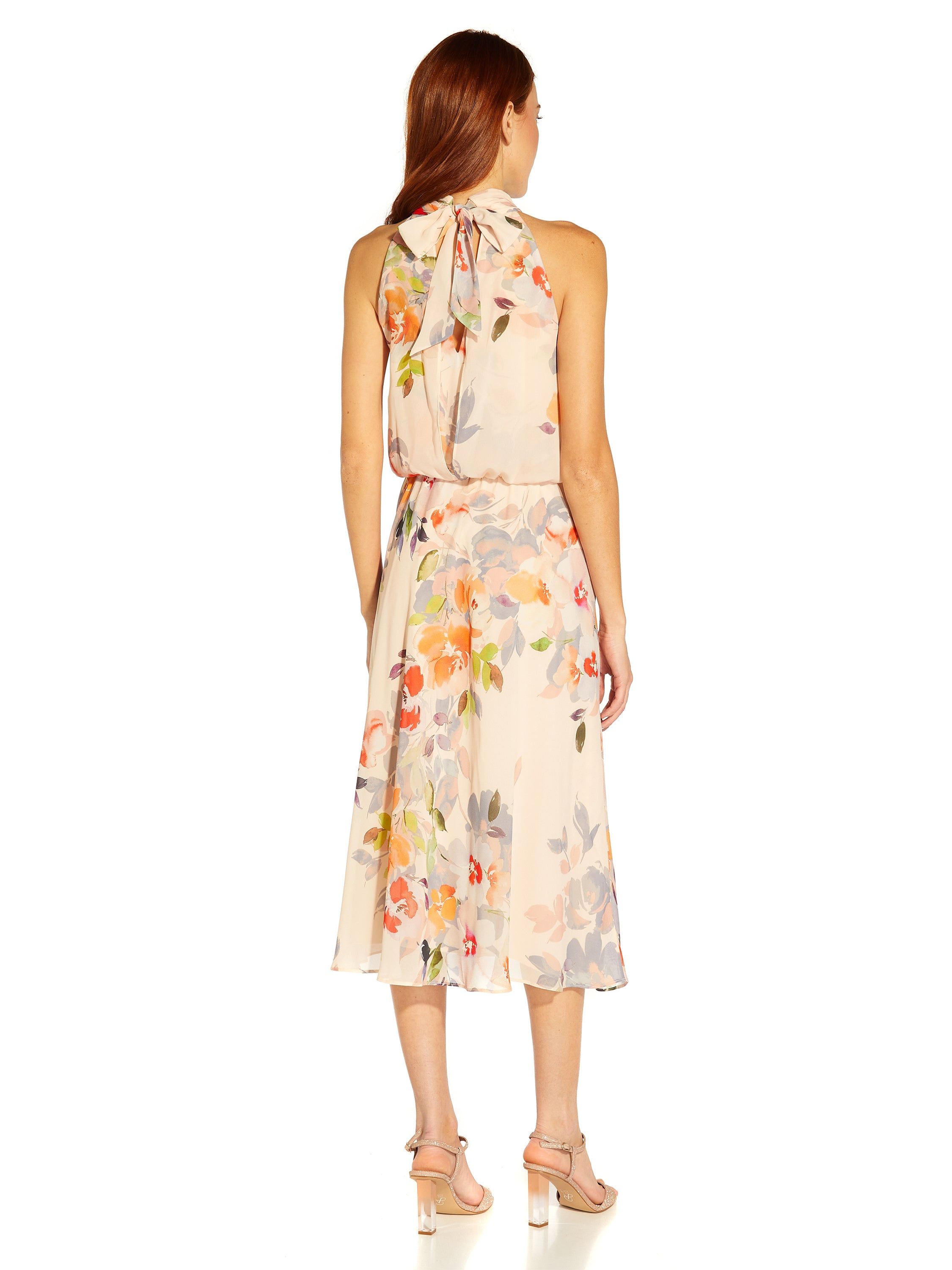 Halter Printed Chiffon Midi Dress sold by Lord & Taylor product image thumbnail 2