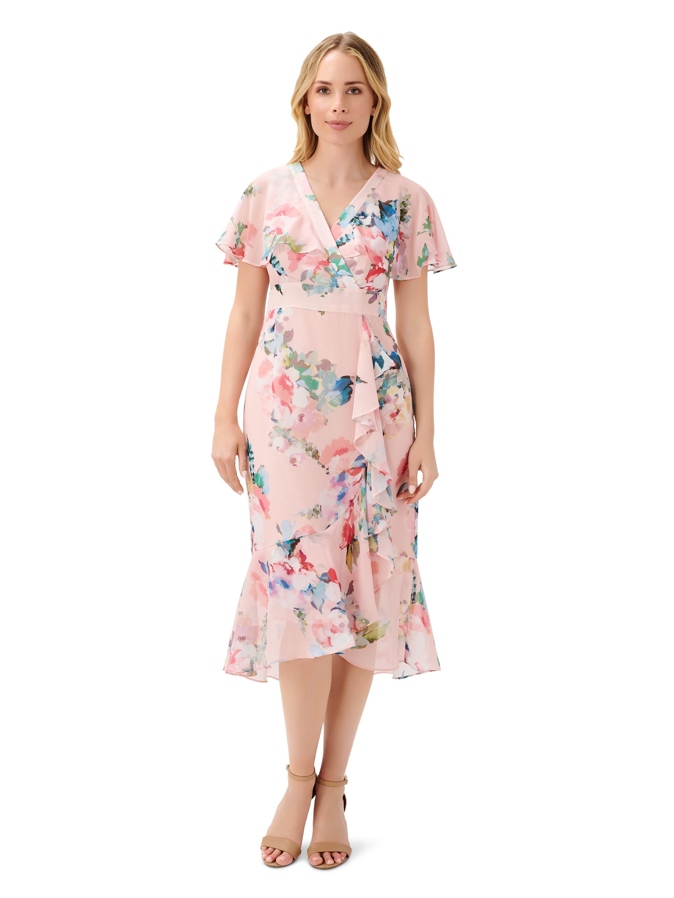 Floral Faux Wrap Ruffle Dress sold by Lord & Taylor product image thumbnail 7