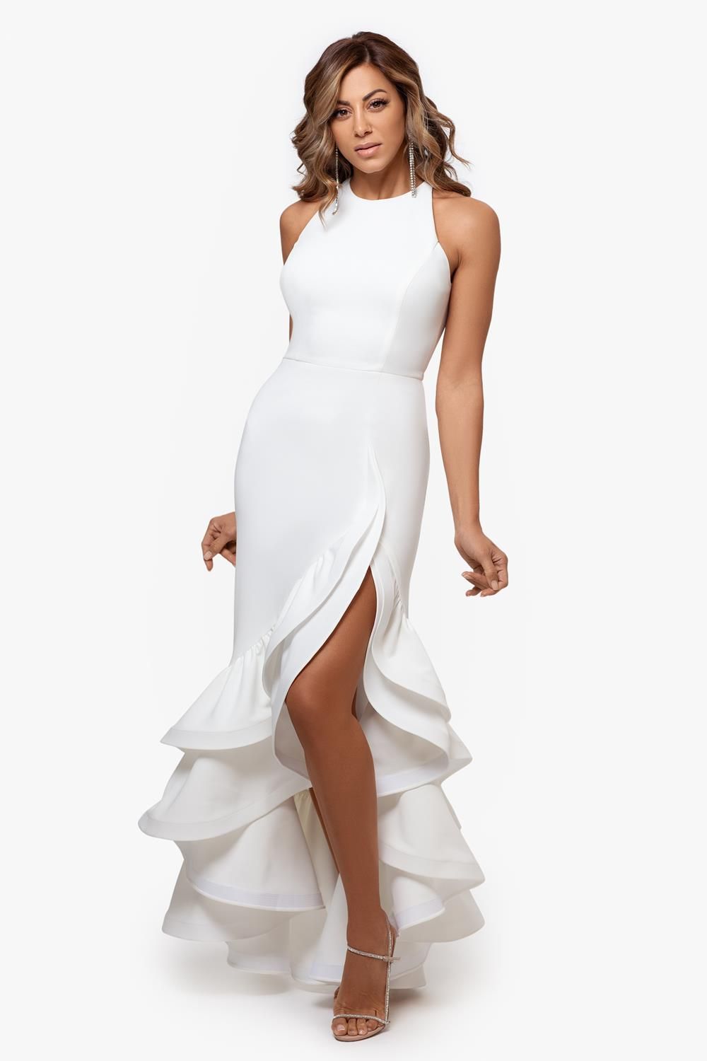 Ruffle Tier Scuba Crepe Dress sold by Lord & Taylor product image thumbnail 5