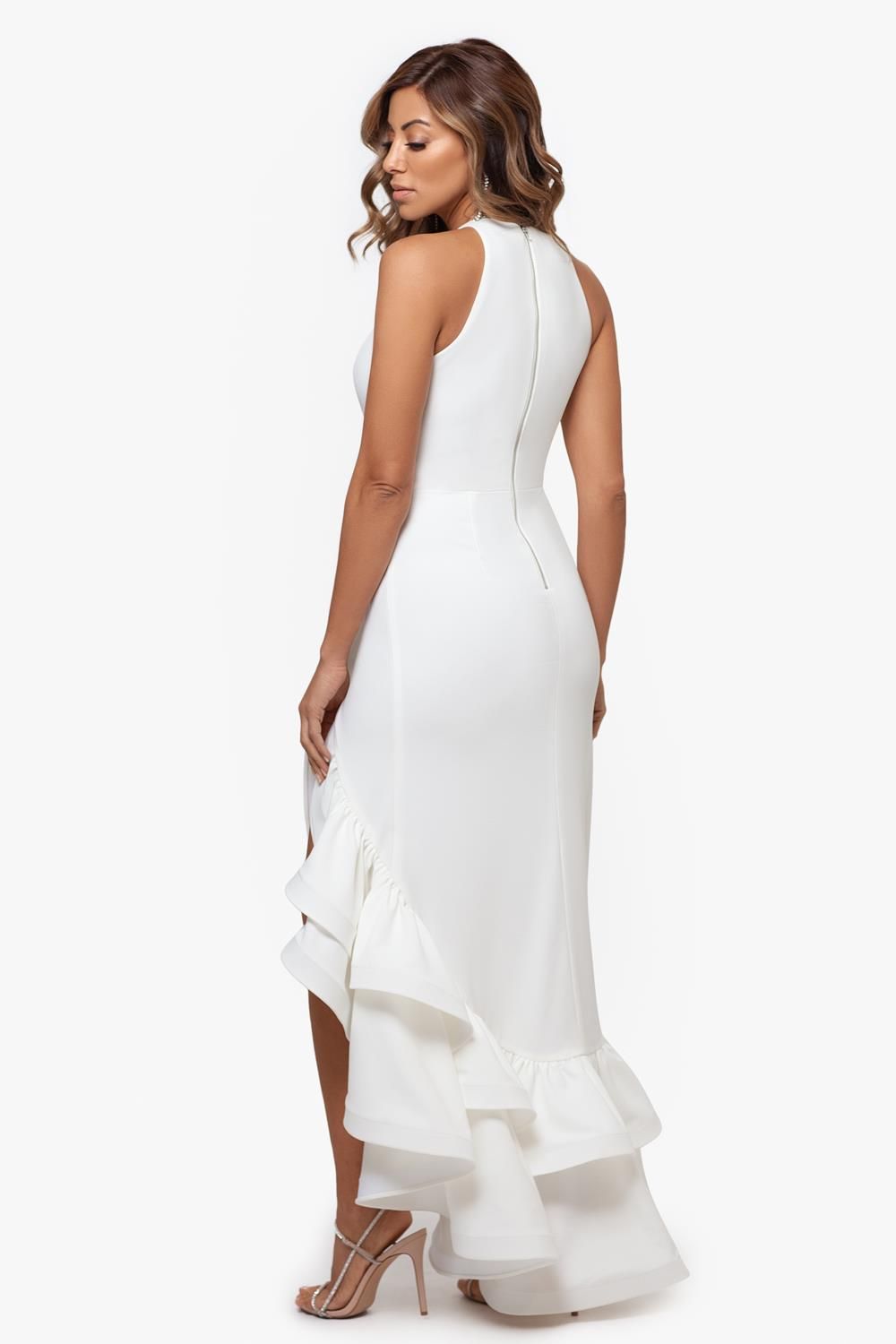 Ruffle Tier Scuba Crepe Dress sold by Lord & Taylor product image thumbnail 3