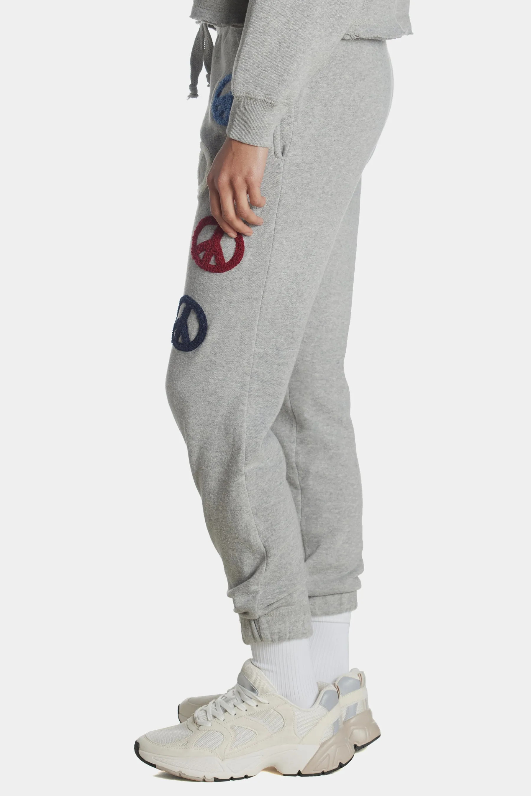 Peace Sign Patch Jogger sold by Lord & Taylor product image thumbnail 5