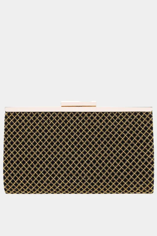 Beaded Pattern Frame Clutch sold by Lord & Taylor