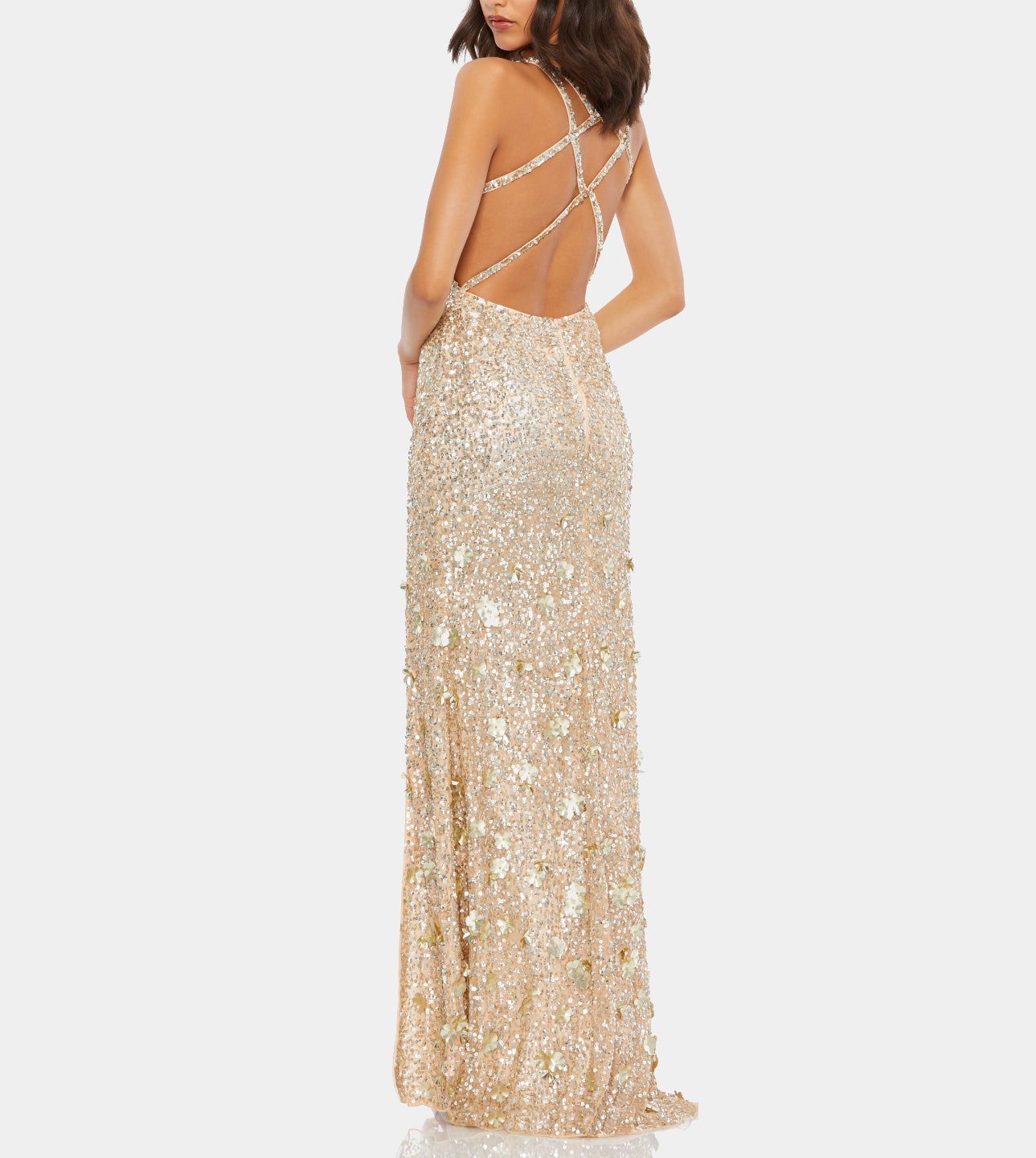 Sequined Strappy Sleeveless Gown sold by Lord & Taylor product image thumbnail 3