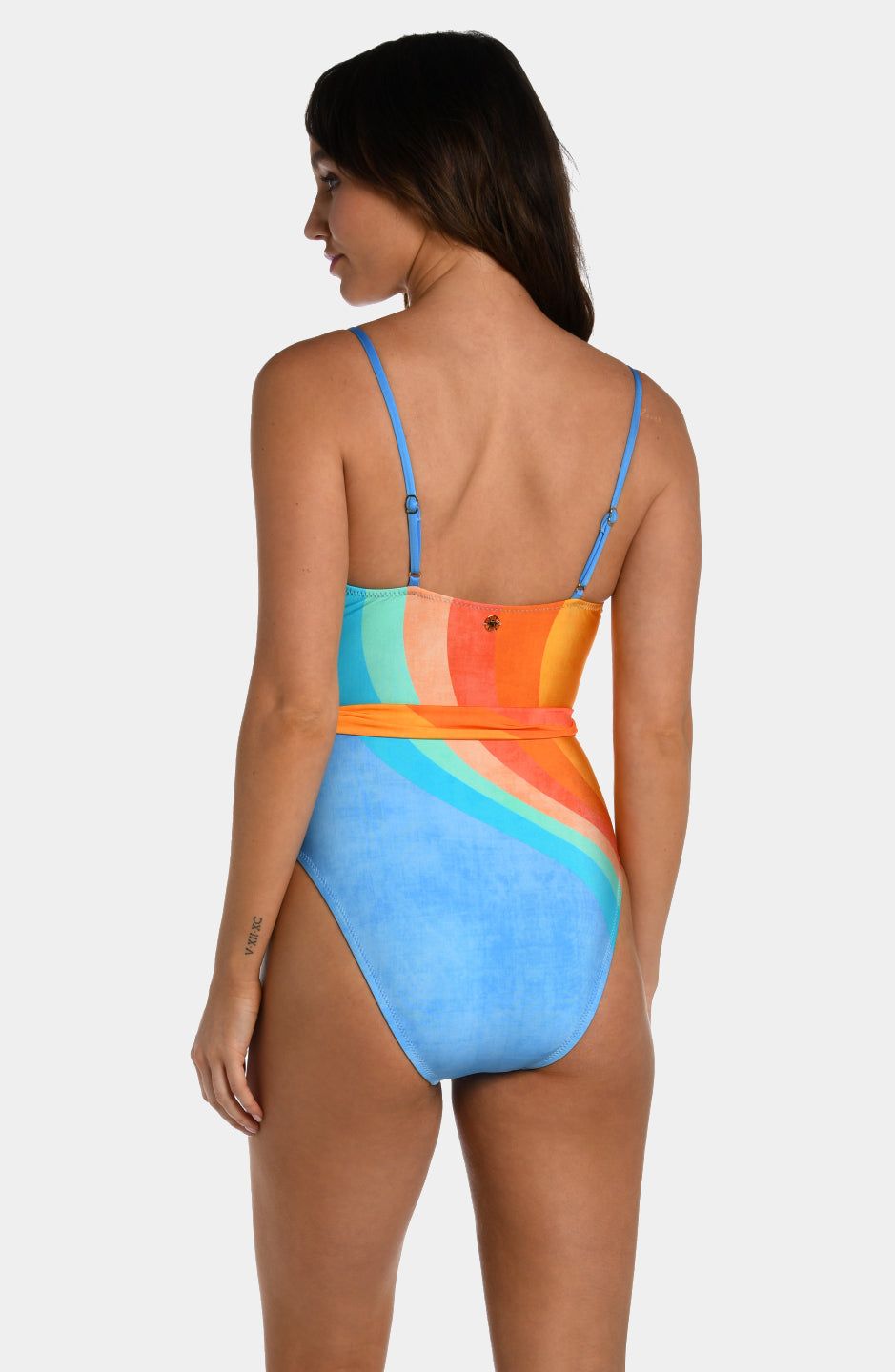 Mod Belted V-Neck One Piece Swimsuit sold by Lord & Taylor product image thumbnail 5