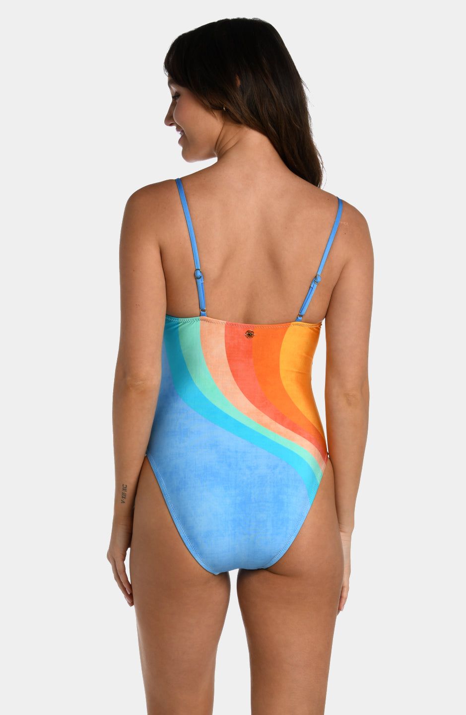 Mod Belted V-Neck One Piece Swimsuit sold by Lord & Taylor product image thumbnail 4