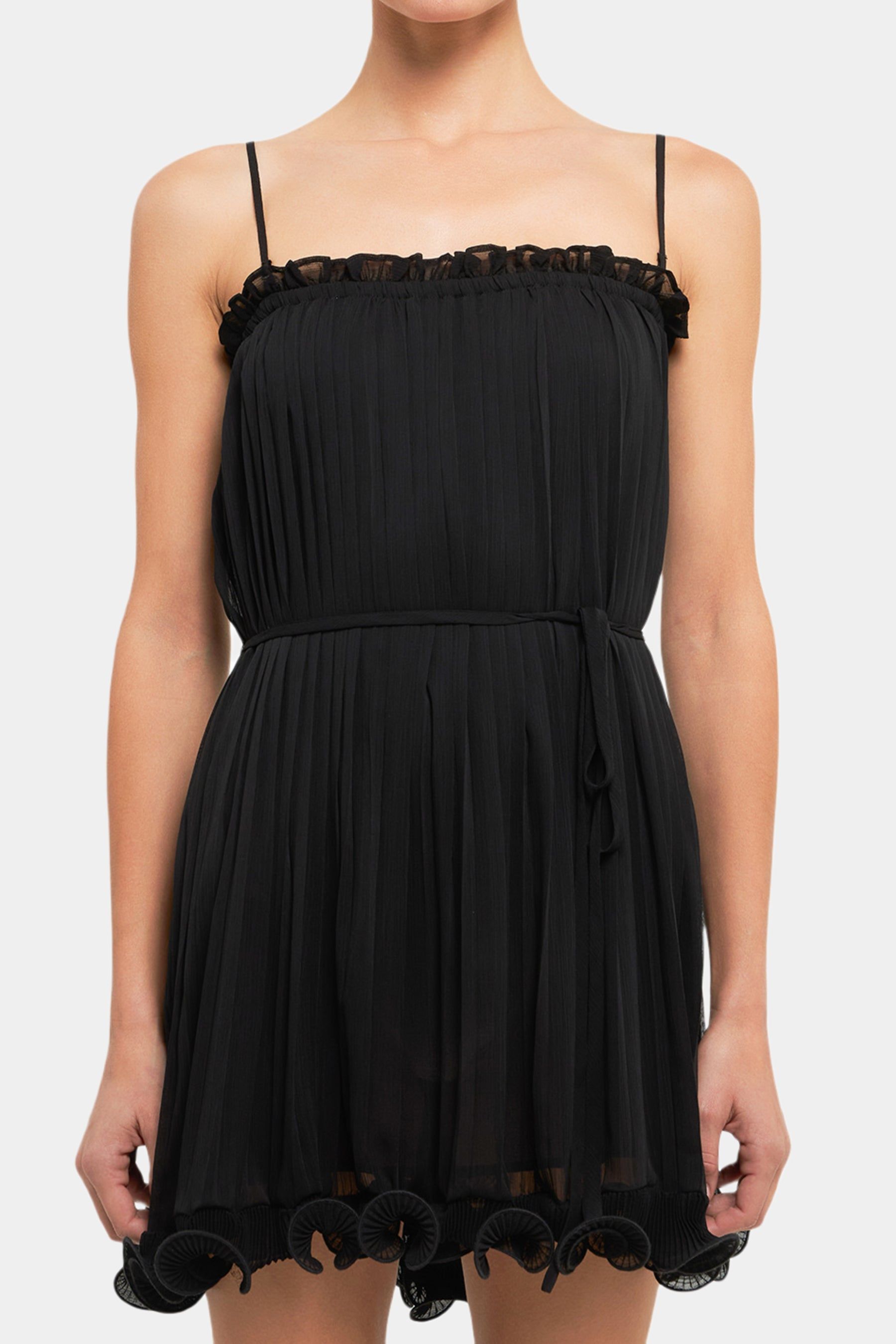 Pleated Chiffon Ruffle Mini Dress sold by Lord & Taylor product image thumbnail 5