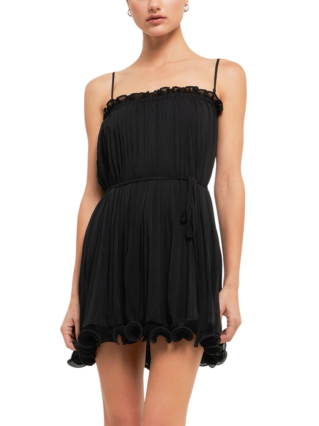 Pleated Chiffon Ruffle Mini Dress sold by Lord & Taylor product image thumbnail 6