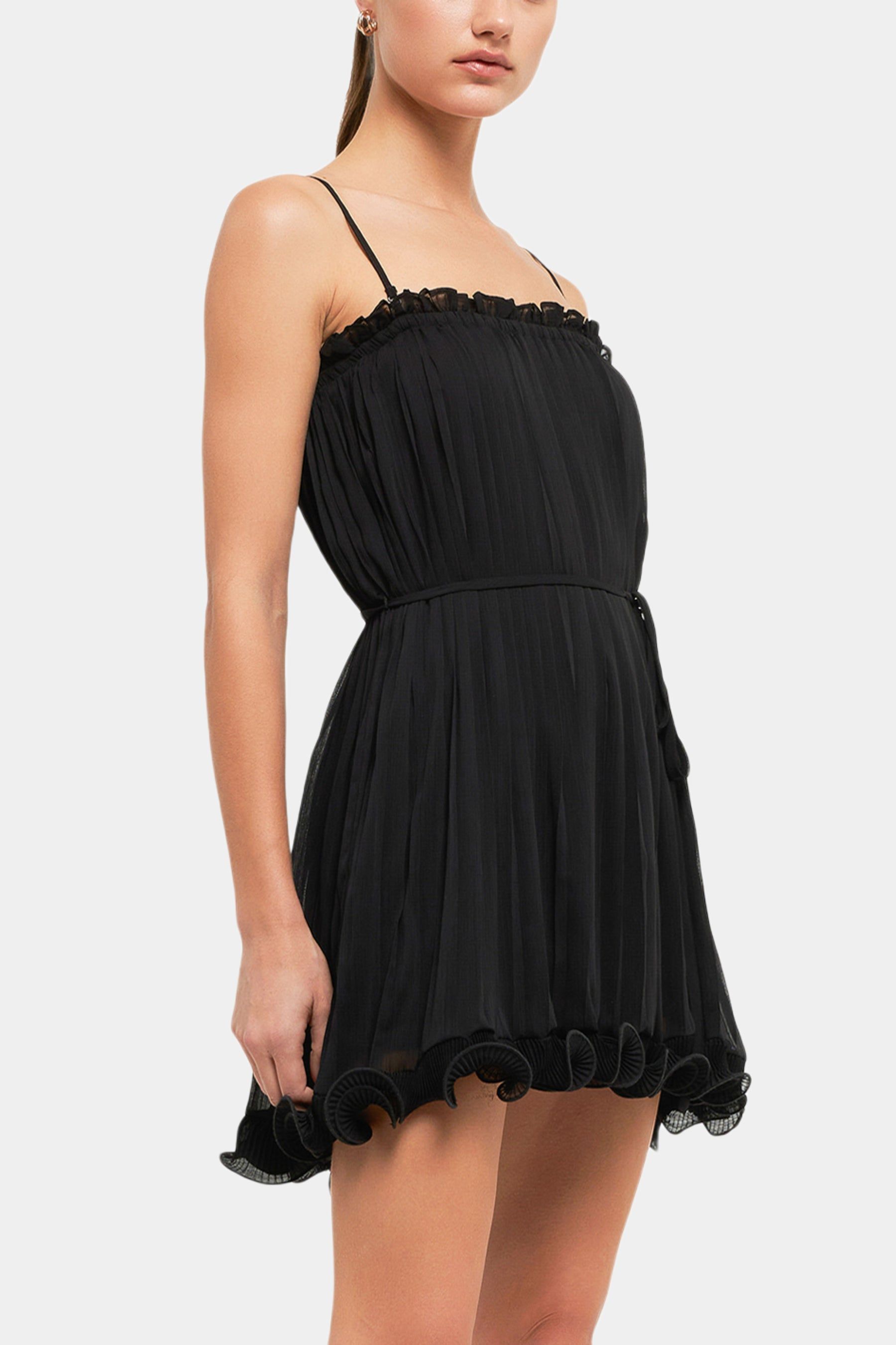 Pleated Chiffon Ruffle Mini Dress sold by Lord & Taylor product image thumbnail 3