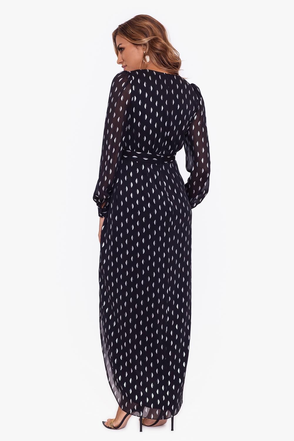 Long Sleeve Chiffon Clip Dot Tulip Pleated sold by Lord & Taylor product image thumbnail 2