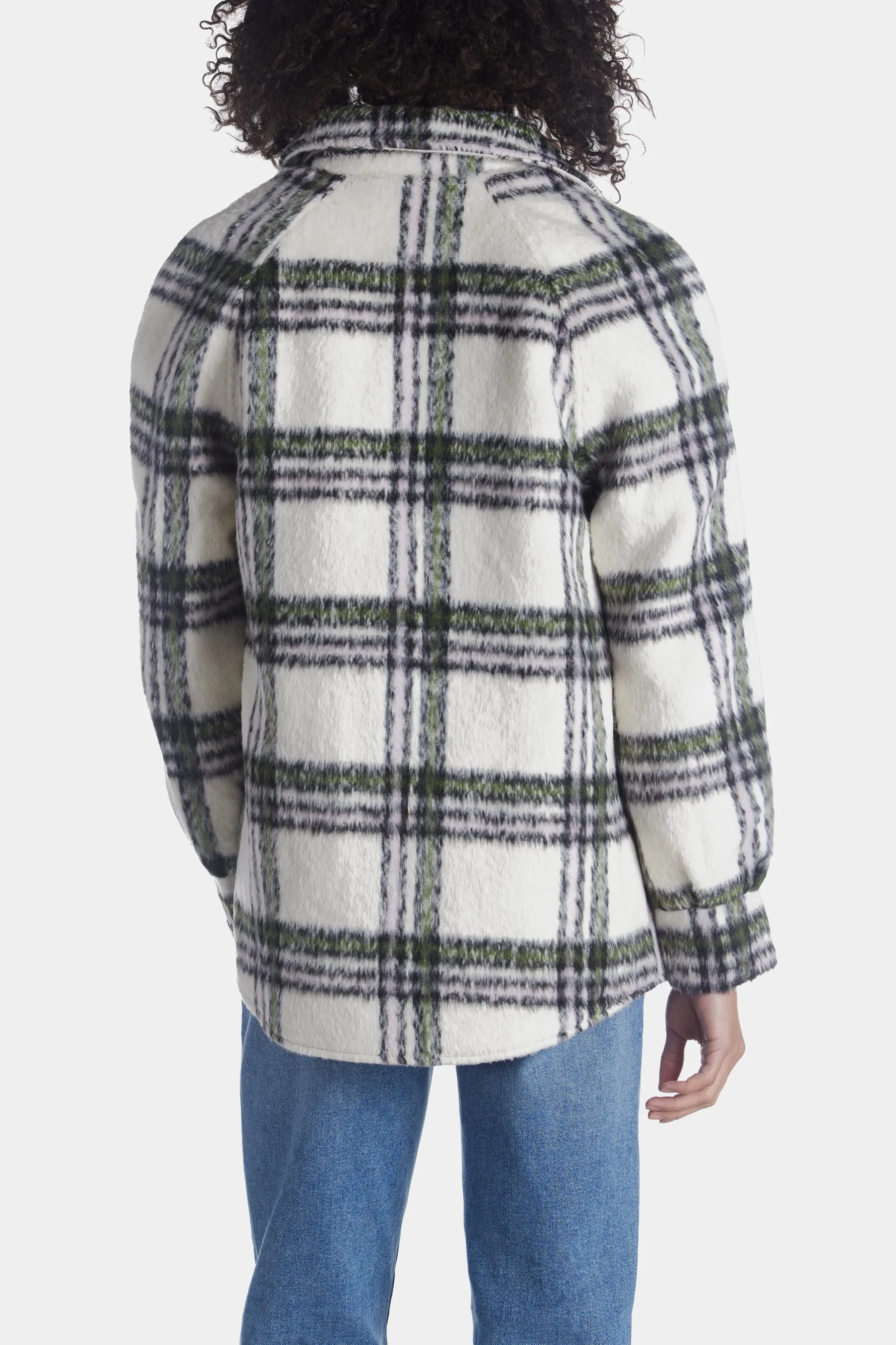 Zip Front Raglan Zip Shacket With Fur Collar sold by Lord & Taylor product image thumbnail 5