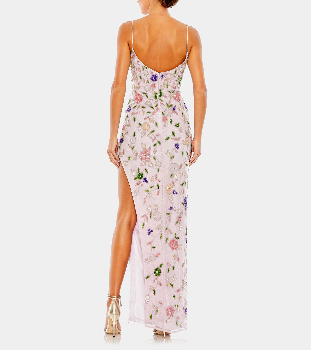 Embellished Lace Sleeveless V Neck Gown sold by Lord & Taylor product image thumbnail 4