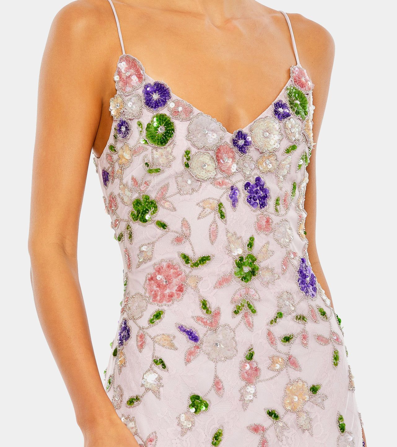 Embellished Lace Sleeveless V Neck Gown sold by Lord & Taylor product image thumbnail 2