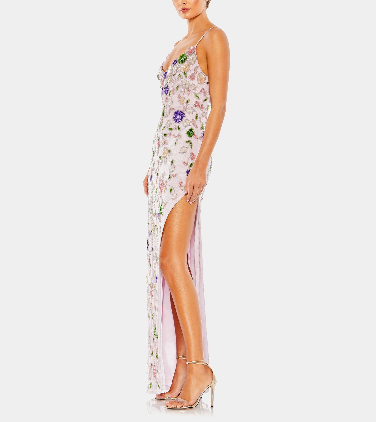 Embellished Lace Sleeveless V Neck Gown sold by Lord & Taylor product image thumbnail 3