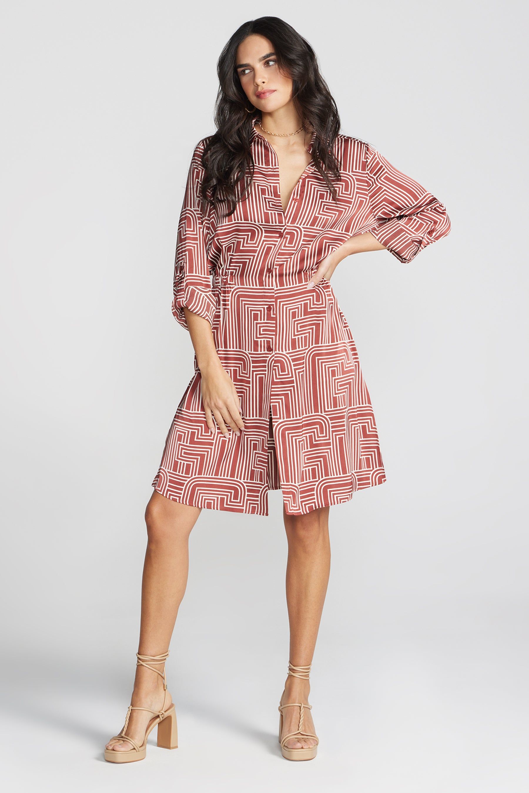 Printed Button Down Shirtdress sold by Lord & Taylor