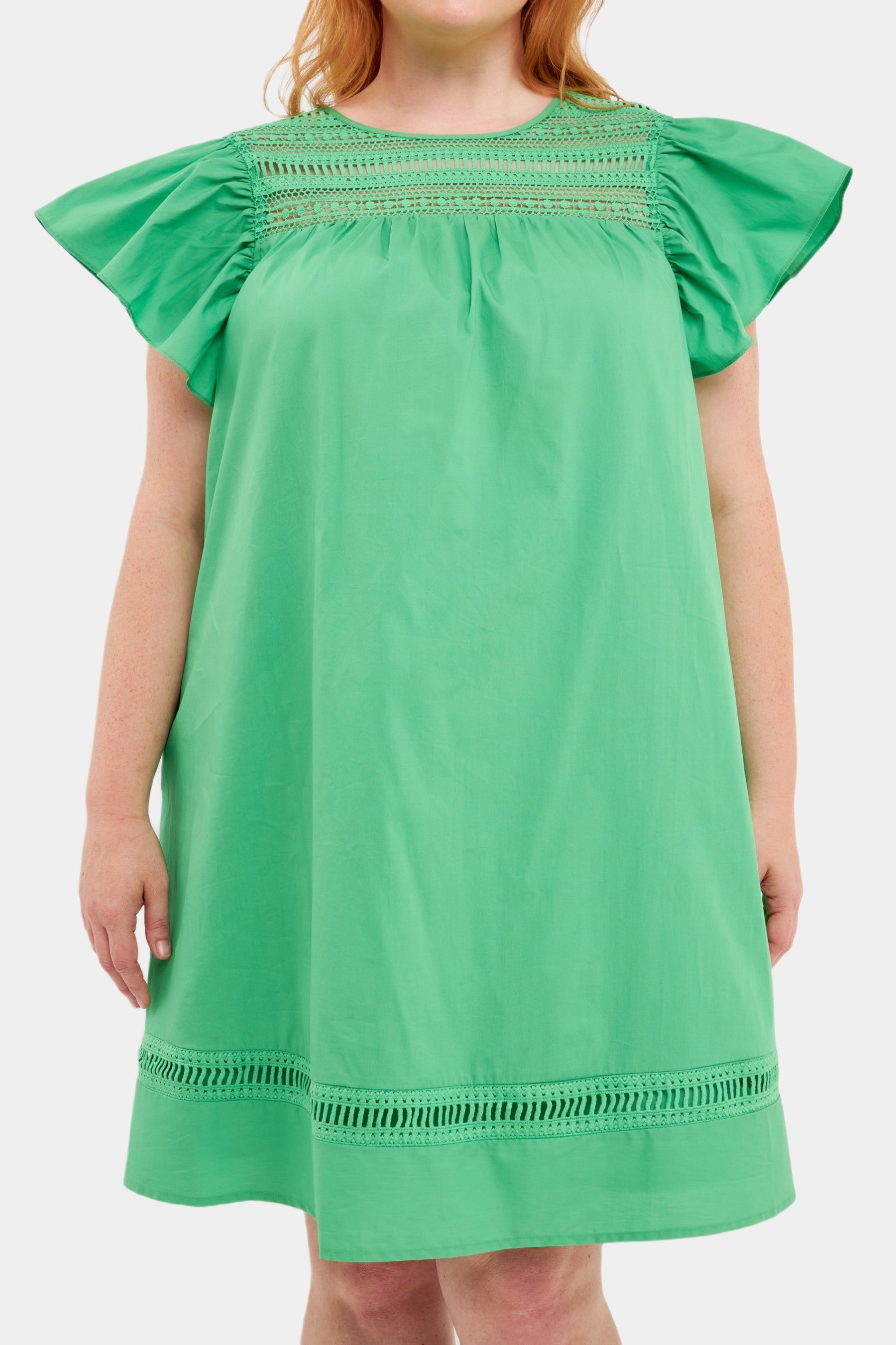 Lace Yoke Ruffle Sleeve Mini Dress sold by Lord & Taylor product image thumbnail 5